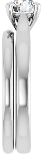 Sužadėtuvių Žiedas „Solitaire“ 950 Platinos Round 5.8mm (9)