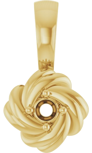 Pakabukas „Knot“ 14k yellow gold Round 3mm (1)