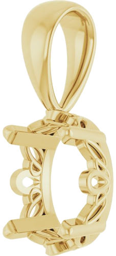 Pakabukas „Oval 4-Prong Solitaire“ 585 Geltonojo Aukso Oval 6mm x 4mm (3)