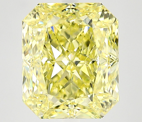 4.71 carat Fancy Yellow-VVS2 Natūralus Radiant Deimantas (1)