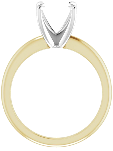 Sužadėtuvių Žiedas „Claw-Prong Solitaire“ 14k yellow/white gold Square 6mm (2)