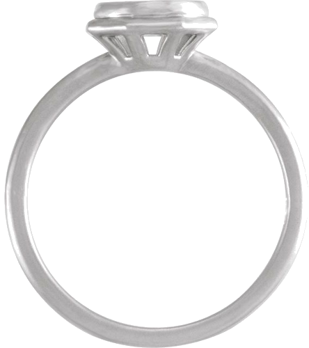 Sužadėtuvių Žiedas „Bezel-Set Solitaire“ 585 Baltojo Aukso Round 6.5mm (2)