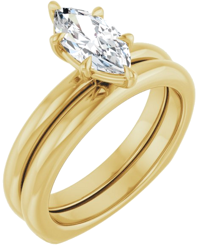 Sužadėtuvių Žiedas „Claw-Prong Euro Shank“ 10k yellow gold Marquise 10mm x 5mm (6)
