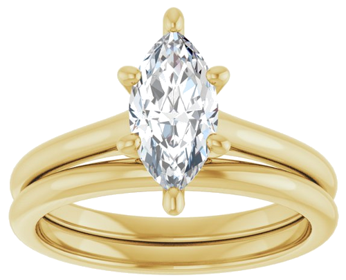Sužadėtuvių Žiedas „Accented Infinity-Inspired“ 14k yellow/white gold Marquise 10mm x 5mm (8)