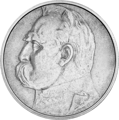 10 zlotų Jozef Piłsudski (1934-1939) Lenkija sidabrinė moneta (1)
