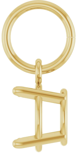 Pakabukas „Solitaire Charm“ 10k yellow gold Round 6.5mm (3)