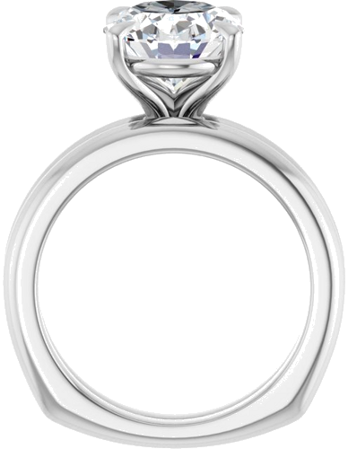 Sužadėtuvių Žiedas „Claw-Prong Euro Shank“ 14k white gold Oval 11mm x 9mm (7)