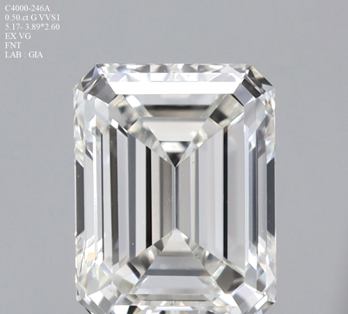 0.5 carat G-VVS1 Natūralus Emerald Deimantas (1)