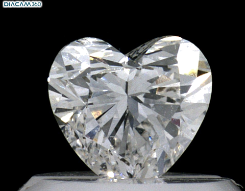 0.43 carat E-VS2 Natūralus Heart Deimantas (1)