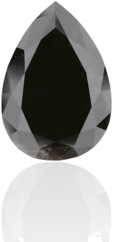 1.4 carat Fancy Black-VVS2 Natūralus Pear Deimantas (1)