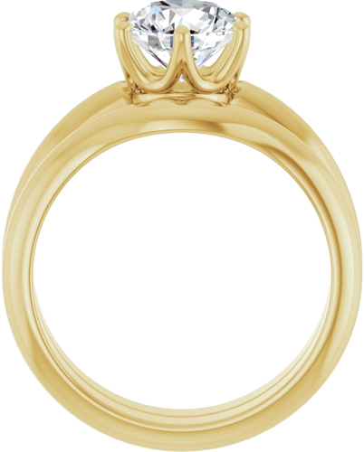 Sužadėtuvių Žiedas „Solitaire Crown-Inspired“ 14k yellow gold Round 7.4mm (7)