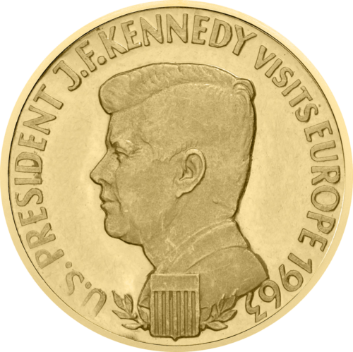 1 Ducat John F. Kennedy 1963. gada Vācijas zelta monēta (1)