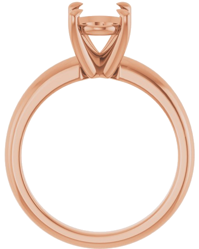 Sužadėtuvių Žiedas „Solitaire“ 585 Rožinis Aukso Oval 9mm x 7mm (2)