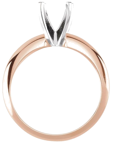 Sužadėtuvių Žiedas „Heavyweight Solitaire“ 14k rose/white gold Round 7.3mm x 7.7mm (2)