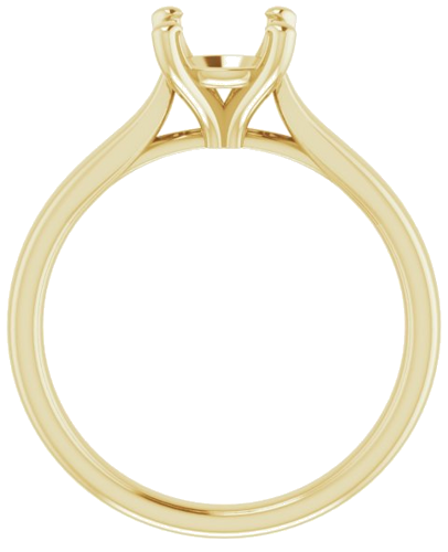 14K Yellow 7 mm Round Engagement Ring Mounting (2)