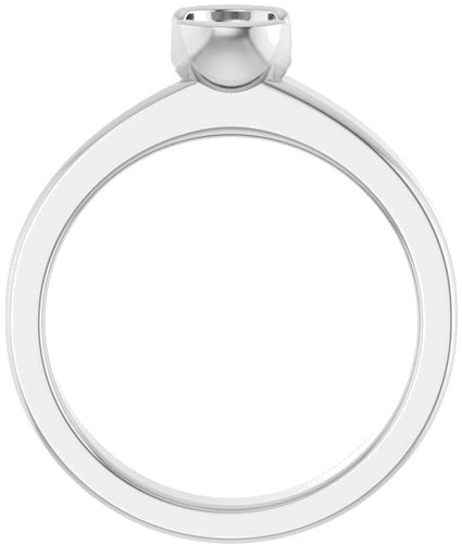 Sužadėtuvių Žiedas „Half-Bezel Solitaire“ 14k white gold Round 5.2mm (2)