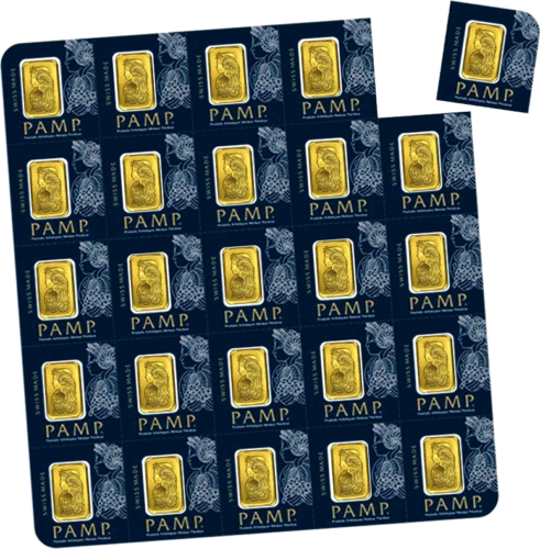 25 х 1 г Инвестиционные золотые слитки PAMP Fortuna Multigram (2)