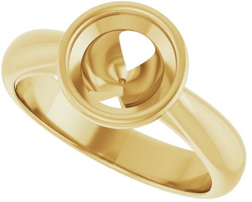 Sužadėtuvių Žiedas „Bezel-Set Solitaire“ 14k yellow gold Round 7.4mm (5)