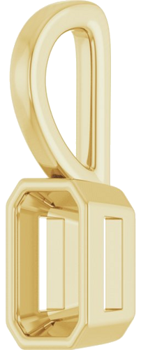 Pakabukas „Solitaire“ 14k yellow gold Emerald 5mm x 3mm (2)