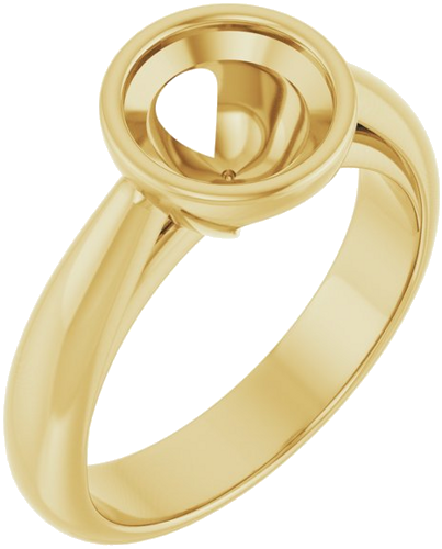 Sužadėtuvių Žiedas „Bezel-Set Solitaire“ 14k yellow gold Round 7.4mm (1)