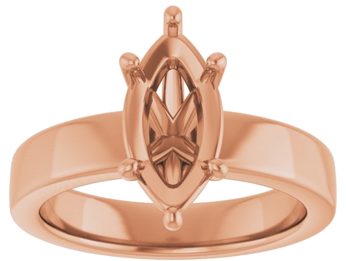 Sužadėtuvių Žiedas 14k rose gold Marquise 12mm x 6mm (3)