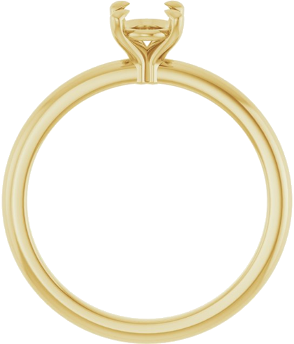 14K Yellow 7x5 mm Oval Solitaire Engagement Ring Mounting (2)