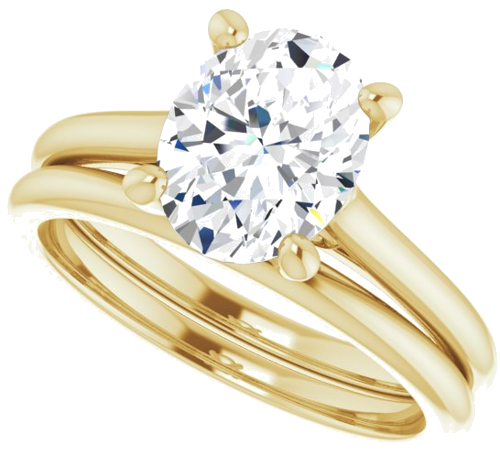 Sužadėtuvių Žiedas „Accented Infinity-Inspired“ 14k yellow gold Oval 9mm x 7mm (10)
