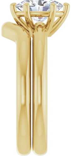 Sužadėtuvių Žiedas 14k yellow gold Oval 8mm x 6mm (9)
