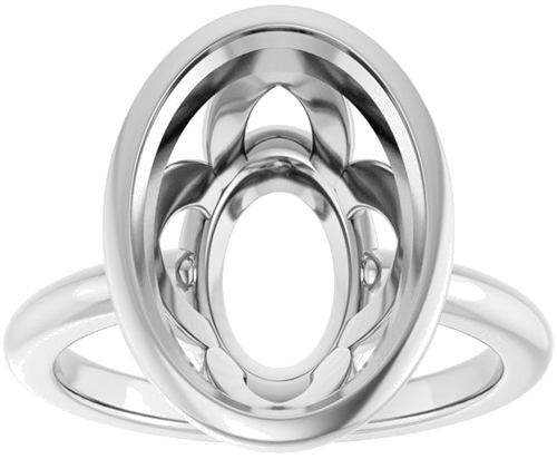 Sužadėtuvių Žiedas „Bezel-Set“ 925 Sidabro Oval 14mm x 10mm (3)