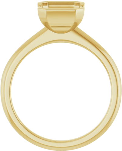 Sužadėtuvių Žiedas „Half-Bezel“ 14k yellow gold Emerald 8.5mm x 6.5mm (2)