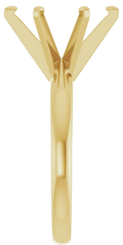 14K Yellow 11x9 mm Oval Solitaire Engagement Ring Mounting (4)