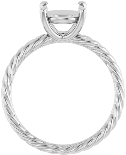 Sužadėtuvių Žiedas „Solitaire“ 585 Baltojo Aukso Oval 10mm x 8mm (2)