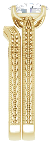 Sužadėtuvių Žiedas „Solitaire“ 14k yellow gold Oval 8mm x 6mm (9)