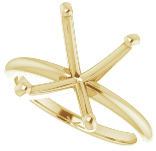 14K Yellow  11x9 mm Emerald Solitaire Engagement Ring Mounting (5)