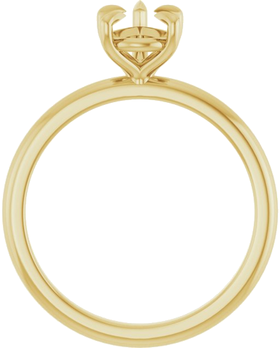 14K Yellow 8x6 mm Pear Solitaire Engagement Ring Mounting (2)