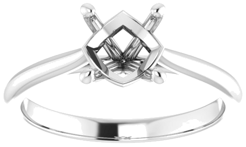 Platinum 7 mm Round Solitaire Engagement Ring Mounting (3)