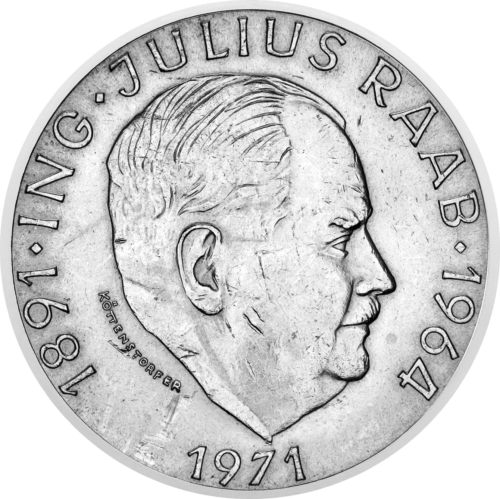 50 šilingi 1971 Austrija sudraba monēta (1)
