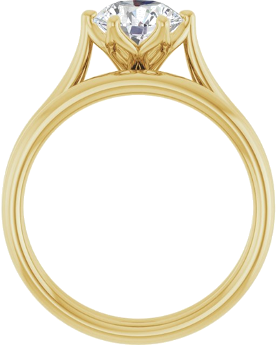 14K Yellow 7 mm Round Engagement Ring Mounting (7)