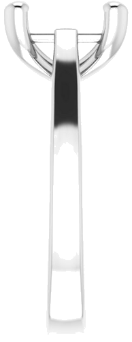 14K White 11x9 mm Oval Engagement Ring Mounting (4)