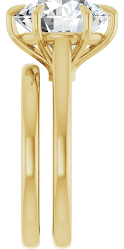 Sužadėtuvių Žiedas „Claw-Pong“ 14k yellow gold Round 11mm (9)