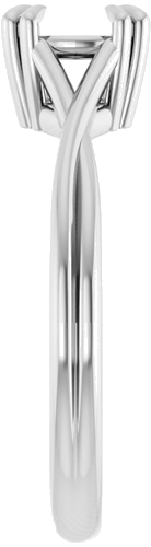 14K White 6.5 mm Round Solitaire Engagement Ring Mounting (4)