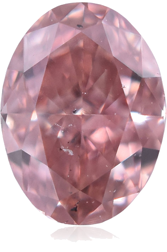 0.17 carat Fancy Intense Orangey Pink-SI1 Natūralus Oval Deimantas (1)