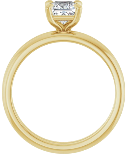 14K Yellow  5x5 mm Square Solitaire Engagement Ring Mounting (7)