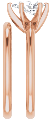 Sužadėtuvių Žiedas „Solitaire“ 585 Rožinis Aukso Pear Shape 8mm x 5mm (9)