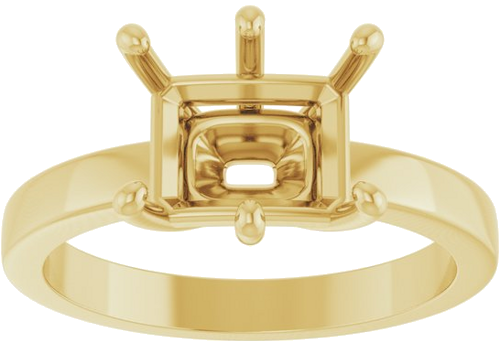 Sužadėtuvių Žiedas „Solitaire“ 14k yellow gold Emerald 9mm x 7mm (3)