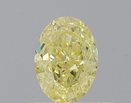 0.5 carat Fancy Intense Yellow-VS2 Natūralus Oval Deimantas (1)