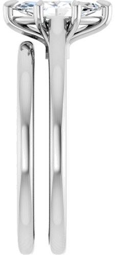 Sužadėtuvių Žiedas „Claw-Pong“ 14k white gold Marquise 9mm x 4.5mm (9)
