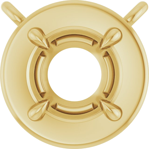 Pakabukas „Claw-Prong Solitaire Bezel-Style“ 14k yellow gold Round 5mm (1)