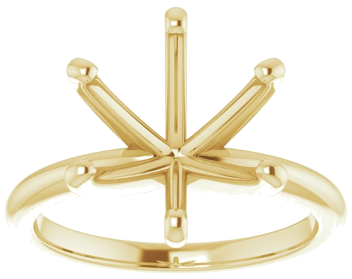 14K Yellow  11 mm Round Solitaire Engagement Ring Mounting (3)