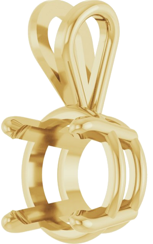 Pakabukas „Round 4-Prong Basket“ 10k yellow gold Round 8mm (2)